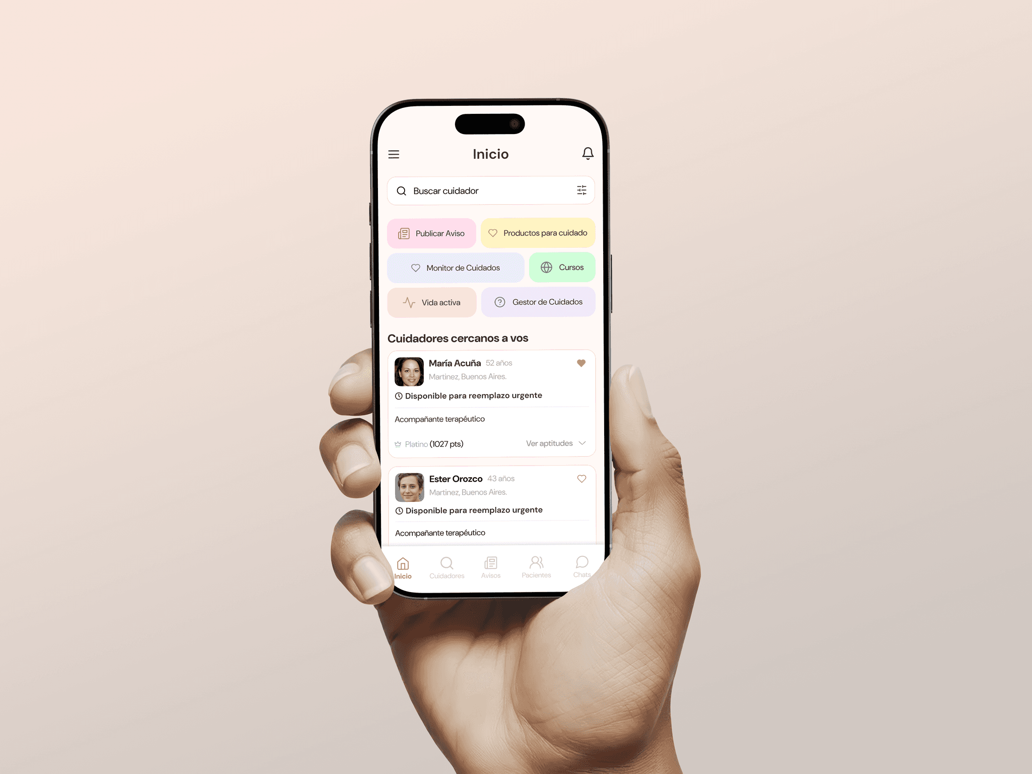 Cuidarlos — product design overview
